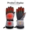 Five Fingers Gloves Winter Heated Gloves Electric Heated Gloves Waterproof Cycling Windproof Touch Screen guantes Ski luvas for Men Women 230906