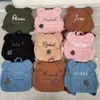 Backpacks Personalised Womens Girls Cute Bear Pattern Backpack Plush Toddler for girls Custom Name Small Casual Shoulder Daypack 230906