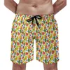 Men's Shorts Muskmelon Fruit Board Polka Dots Print Quality Beach Leisure Big Size Swim Trunks Men