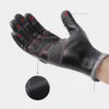 Winter Men's Leather Gloves Warm Touchscreen Sport Fishing Splash-proof Skiing Army Cycling Snowboard Nonslip Zipper Women Gloves