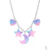 Chaînes Cartoon Creative Little Bear Star Moon Collier personnalisé Mode Fruit Fleur Ornement Drop Livraison Bijoux Colliers Stylo DH5EG