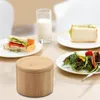 Storage Bottles SEWS-Salt Box Bamboo With Magnetic Swivel Lid "Salt" Engraved On -