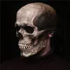 Maski imprezowe pełna czaszka maska ​​karnawał dorośli Realistc Anonimowy Halloween ruchomy usta szczęka horror szkieletowe maski nakrycia głowy 230906