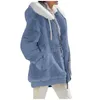 Femmes Vestes Hiver Mode Manteau Casual À Capuche Fermeture À Glissière Dames Vêtements Cachemire Automne Femmes Polaire Veste Couleur Unie Manteaux 230906