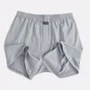 Sous-vêtements hommes culottes de sous-vêtements shorts slips taille haute ceinture élastique mince couleur unie lâche