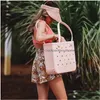 Storage Bags Waterproof Bogg Beach Bag Solid Punched Organizer Basket Summer Water Park Handbags Large Womens Stock Gifts Drop Deliver Dhieb