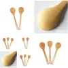 Cuillères écologiques 20 pièces Lot 5 pouces cuillère en bois écologique japon vaisselle soupe cuillère café miel thé tête ronde Spwooden Spoonoo Dhxcn