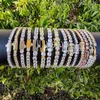 Link Bracelets Hip Hop 3-5Mm Cubic Zirconia Tennis Iced Out Chain Gemstone Wedding Bracelet For Women Men Argenteous Luxury Jewelry
