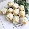 Dekorativa blommor 2 bitar av bakad siden Rose Bouquet Srtificial Lover Festival Decoration Rom Högkvalitativ bröllopspresenttillbehör