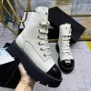 Designer Boots Women Kidhle Booties Winter Channel skórzany but marsz platforma platforma Ccity luksus