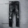 Jean Designer Amirrs Jeans 2023 Amirrsy Casual Hip Hop Usé et lavé Splash Ink Couleur Peinture Slim Fit Hommes FHLX