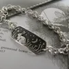 Bracelets à maillons rétro pour femmes, bijoux de fête, écoute de la lune, argent, lièvres, chaîne, déclaration Vintage