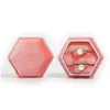 Boîtes à bijoux hexagonales Veet Box Bague Pendentif Boucle d'oreille Emballage Cadeau pour proposition de fiançailles Mariage Drop Livraison Affichage Otsq8