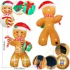 Outros suprimentos para festas de eventos OurWarm 8ft Natal inflável Gingerbread Man Decorações de quintal ao ar livre com luzes LED embutidas Exibição de festa divertida 230905