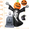 Autre événement Party Supplies Ourwarm Halloween Pumplable Pumpkin Skeleton Tombstone Ghost Outdoor Haunted House Yard Scary Prop Party Fêtes Décoration de vacances 230905