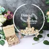 Other Event Party Supplies Personalized Acrylic round wedding guest book alternative Acrylic drop top Circle wood wedding guest book wedding name sign 230906