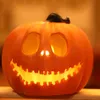 Andra evenemangsfest levererar bärbara pumpa lampa halloween lysande liten nattljus halloween jack-o-lykta pumpa lykta ornament hem dekorationer 230905