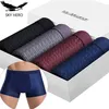 4pcs hommes sous-vêtements boxeurs hommes boxershort culottes homme boxeur homme caleçons calzoncillos bambou fibre maille lâche designer 2020 Y273d