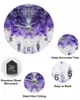 Wall Clocks Purple Feather Watercolor Luminous Pointer Clock Home Ornaments Round Silent Living Room Bedroom Office Decor