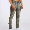 Jeans voor heren, skinny stretch, gescheurd, taps toelopende pijpen, lichtblauwe kerstbroek heren, M 1