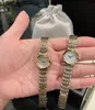 패션 새로운 스테인리스 스틸 쿼츠 시계 흰 지르콘 다이얼 여성 라운드 다이아몬드 손목 시계 기하학적 원 시계 여성 시계 19mm