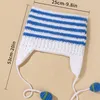 Berets Knitted Beanie Hat For Women Y2K Anime Ear Star Crochet Woolen Yarn Girls Fashion Female Winter Teens Cute Headwear