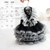 Vêtements pour chiens Lolita Princess Robe Petit Pet Vêtements Mignons Jupe Chiens Vêtements Chat Imprimer Mince Été Blanc Chihuahua