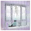 Curtain Modern Tulle Window Curtains Translucent Floral Pattern Living Room Bedroom Decor Pastoral Balcony Valance For Home Office Cafe