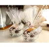 Gift Wrap 100 Pieces Swan Wedding Favor Boxes/Gift Creative Selfdom Bomboniere Candy Boxes With Voile Dekorera päron