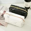 Marble Large Capacity Pu Leather Pencil Bag Stationery Holder Case Storage Box Zipper Pouch Student School Supplies