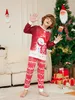 Weihnachten Schneemann Print Pyjamas Weihnachten passende Pyjamas Set Home Kleidung Mutter Tochter Vater Sohn Strampler Nachtwäsche Outfit