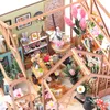 Puppenhauszubehör DIY Miniatur-Puppenhaus Jenny Gewächshaus Holzpuppenhaus Spielzeug Geschenke 230905