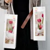 Presentförpackning 10 -stycken liten handväska rektangulär alla hjärtans dag med Windows väska vattentät blomma bukettförpackning blomsterlåda
