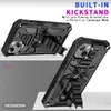 iPhone 15 Pro Max 14 Plus 13 Mini 12 Samsung Galaxy S23 Ultra S22 4 Corners Protecive Rugged Defender Magnetic Car Mount Cover Black