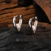 Boucles d'oreilles créoles en argent Sterling 925 pour femmes, boucle d'oreille en forme de cœur creux et de perles, accessoires de bijoux simples français pour fête de mariage