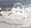 Inviti di nozze Moda Matrimonio 3D Taglio laser Biglietto d'invito Scava fuori Stampa di inserti personalizzata Invito cartella colori Mti ZZ