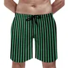 Short pour hommes Board Ligne rouge et blanche Casual Beach Trunks Candy Cane Stripe Mâle Séchage rapide Sport Tendance Pantalon court surdimensionné