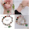 Beaded Ruifan Natural Green Jade Flower Waterdrop Pendant Mticolor Rutilated Quartz Crystal Bracelet Women Fine Jewelry Ybr572 Drop De Dhno2