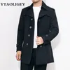 Mens Jackets Windbreaker Jacket Vintage Spring Autumn Business Trench Men Double Breasted Retro Classic Brand Long Coat Male 230905