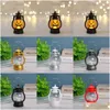 Décorations de Noël Vintag Halloween Pâques Abat-jour Cam Barn Lampe Home Party Bar LED Bougie Lumière Plastique Style Rétro Lanterne Dr DH62X