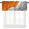 Rideau court géométrique dégradé Orange gris, pour cuisine, café, armoire à vin, armoire, fenêtre, petite décoration de maison