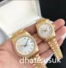 New Watch Classic Yellow Gold Mouvement automatique 28/36/41mm Black / Gol Diamond Diamant Reginges Super Luminous Lovers Women Watch Watch Staterproof Couples Style