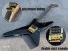 エレクトリックギターネックスルーメープルウッド3pcsボディアルダー2ウィングエボニーフィンガーボードインレーなしスプリングカバーが要求されているゴールドパーツ