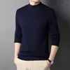 Suéteres para hombres Cálidos Hombres Suéter Elegante Acogedor Negocio Suave Punto Cuello Redondo Slim Fit Anti-Shrink para Otoño Invierno