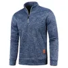 Męskie swetry sprężyna grubsze bluzy Pół zamki błyskawiczne dla męskiego bluzy bluzy jesienne kolor solidny kolor 230906