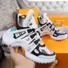 Archlight Black White Breattable Trainers Platform Sneakers Casual Shoes Woman Män Silver Blue Pink Gold Leather Lace Up Size 36-45