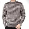 أزياء سترات الرجال للرجال o-telectnibed spliced ​​cloth all-match sweater clothing 2023 Autumn Disual Pullovers Long Sleeve Corean Tops