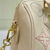 Designer Boston Taschen weißes Leder Marke Originalität Tasche Frauen Schulter Handtaschen Tasche Mode Stickerei Technik Kupplung Tote Geldbörse Designer Kissen Reisetaschen