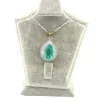 Bijoux de créateur TiffanyJewelry Nouveau design Silver Pendant Green Spinel Stone Colliers Natural Stone Designer Bijoux Femme 157