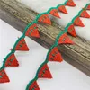 1ヤード20mmフルーツ形状のレーストリム編み結婚式の刺繍リボンDIY手作りパッチワーク縫製用品工芸品